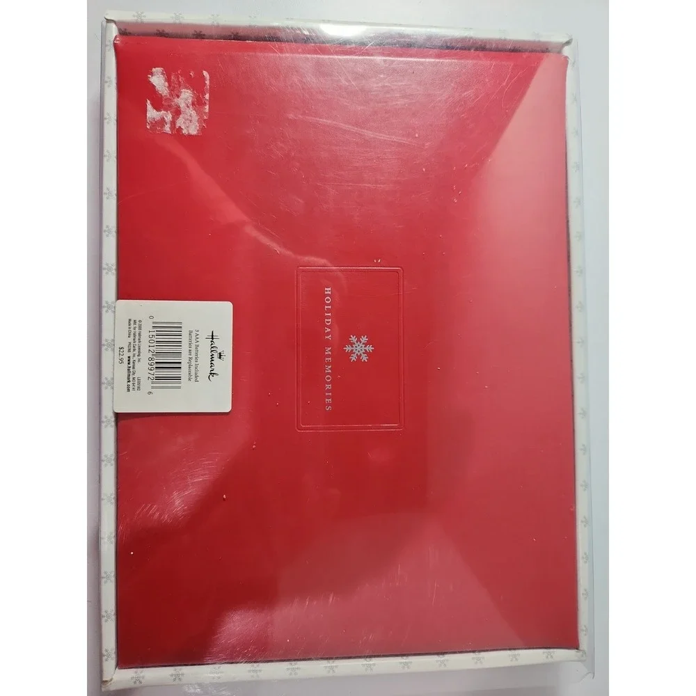 Hallmark Recordable Holiday Memory Album Red Christmas Photo Book 10 Buttons